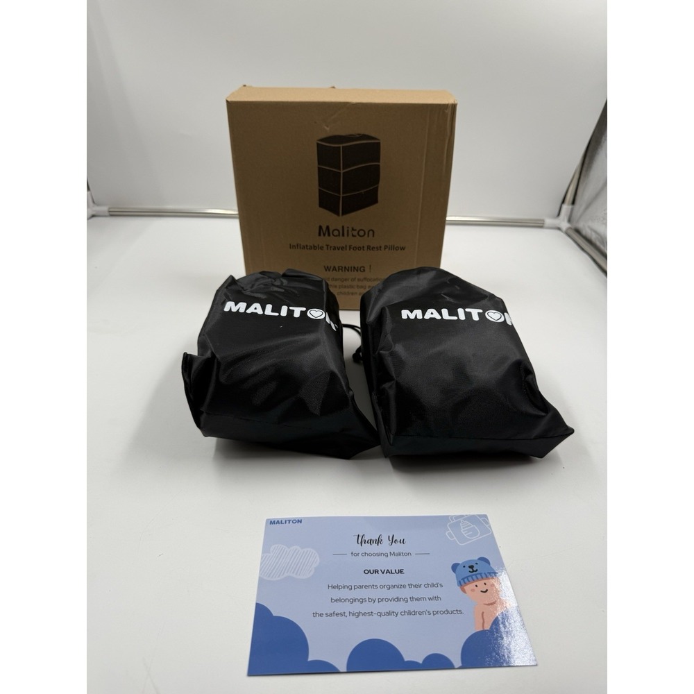Maliton Inflatable Foot Rest Pillow for Air‎ Travel, Toddler Airplane Travel Car